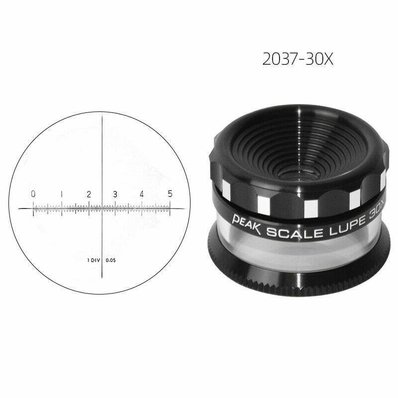 Original PEAK 10X 15X 20X 30X Scale Loupe Portable Magnifier
