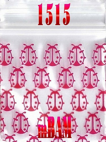 Paquete de 100 BOLSAS DE POLIETILENO NEGRO CLUBES 1515 Apple con cremallera 1.5X1.5" mini bolsas de polietileno - Imagen 12 de 12