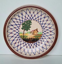 Plat faïence paysage Sud Saint Jean du Désert Marseille Vallauris à identifier.