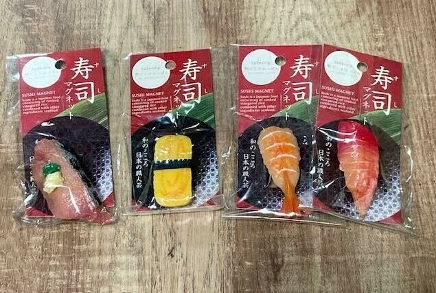 Sushi Magnet 4 Pieces Set Japan Limited Food Magnet Tsuna Bonitos