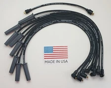 FORD FE 352 390 427 428 BLACK 8.5mm SPIRAL CORE SPARK PLUG WIRES POINTS CAP USA