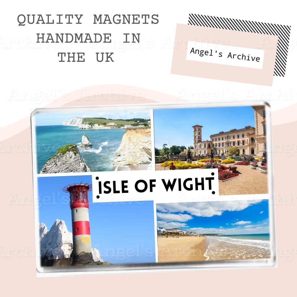 ISLE OF WIGHT ✳ HAMPSHIRE ✳ HOLIDAY SOUVENIR TOURIST ✳ LARGE FRIDGE MAGNET ✳GIFT