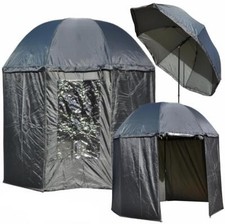 Schirmzelt Angelschirm 250x240cm 45° winkelbar wasserdicht Nylon Anglerschirm 