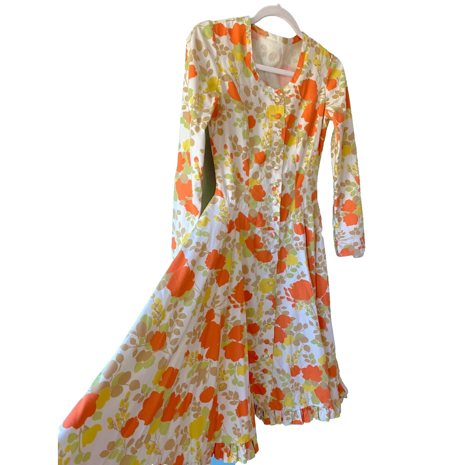 Vestidos Vintage Hippie Mezcla de algodón para mujeres