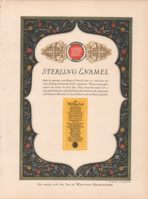 Westvaco Sterling Enamel Paper C. D. Ellinger 1930s Print Ad