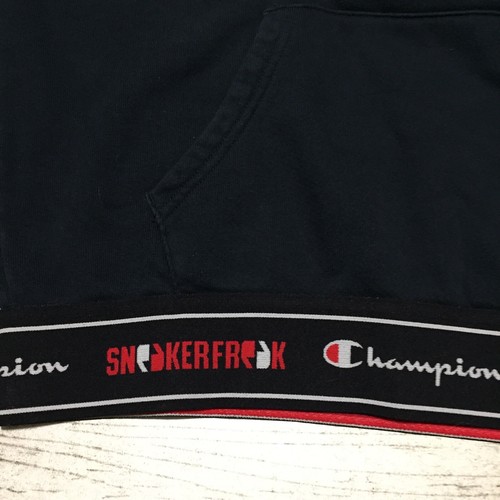 Champion X Sneaker Freak Hoodie Youth S Blue Red Pullover Sweatshirt B5 - Picture 6 of 9