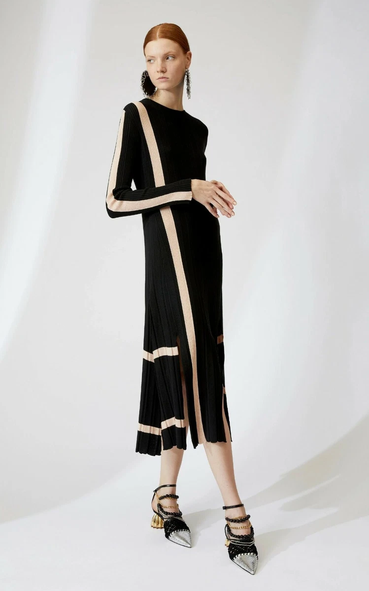 $1790 Loewe NEW Black Pink Stripe Car Wash Slits Cotton Ribbed