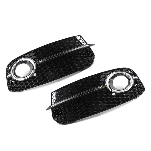 1 Pair Front Bumper Fog Light Grille Upgrade SQ5 Style Grill For AUDI Q5 2013-17 - Picture 4 of 11