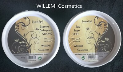 WILLEMI Sugaring-Set 500g ZUCKERPASTE STRONG + 500g EASY SUGAR SOFT / Enthaarung