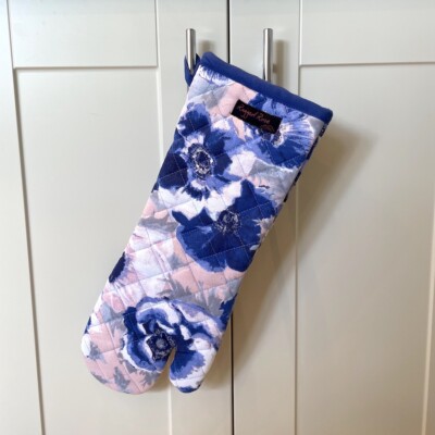 Aga Style langer Ofenhandschuh, Stulpe, Blumenmuster und Weihnachtsmotive