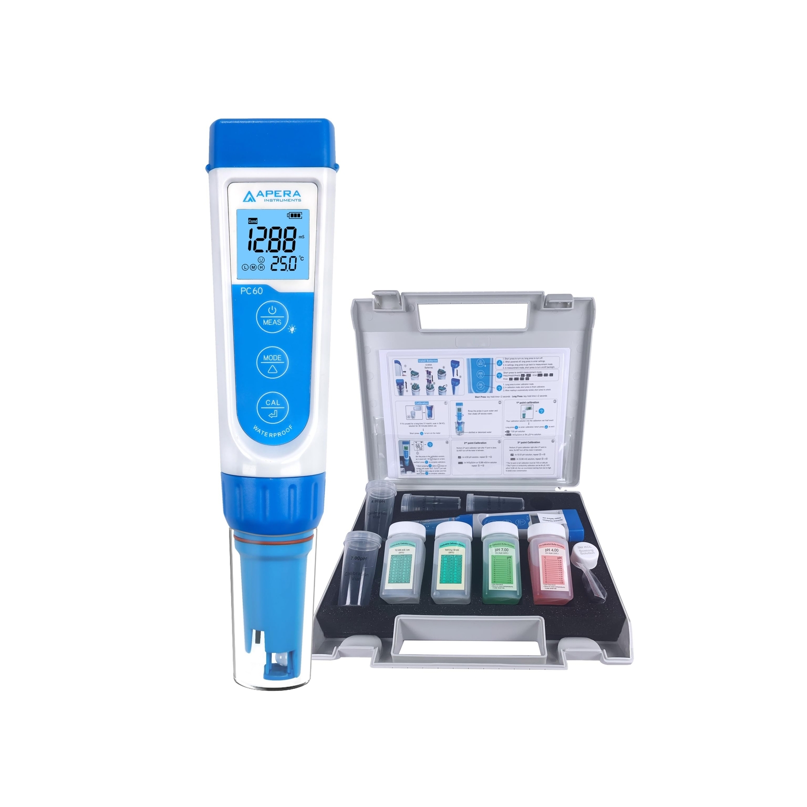 Waterproof Instruments APERA INSTRUMENTS AI316 Premium Series PC60 5-in-1 Waterproof pH/EC ...