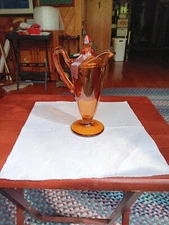 amber glass pitcher with lid