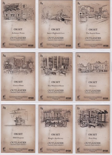 Outlander Season 3, Complete On Set Canvas Stock Chase Card Set S1-9 - Picture 2 of 2