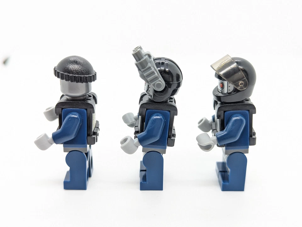 Lot of 3 LEGO Movie Minifigures: Robo SWAT Super Secret Police 70808 (tlm046) - Image 2 of 4