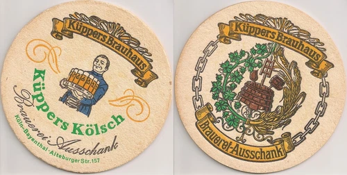 Küppers brewery - historic beer mat / beer felt "brewery bar"