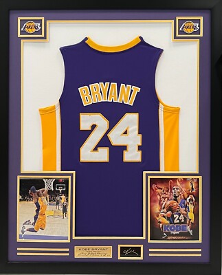 Kobe Bryant jersey Framed Laser Engraved Signature