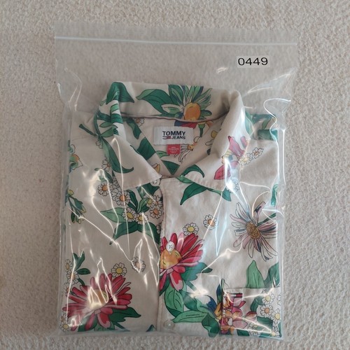 Tommy Jeans 1985 Hilfiger Mens 2XL Linen Blend Floral Short Sleeve Button Shirt - Picture 18 of 18