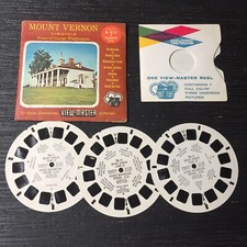 Vintage View-Master 3-Reel Set Mount Vernon Virginia Complete Euc A202