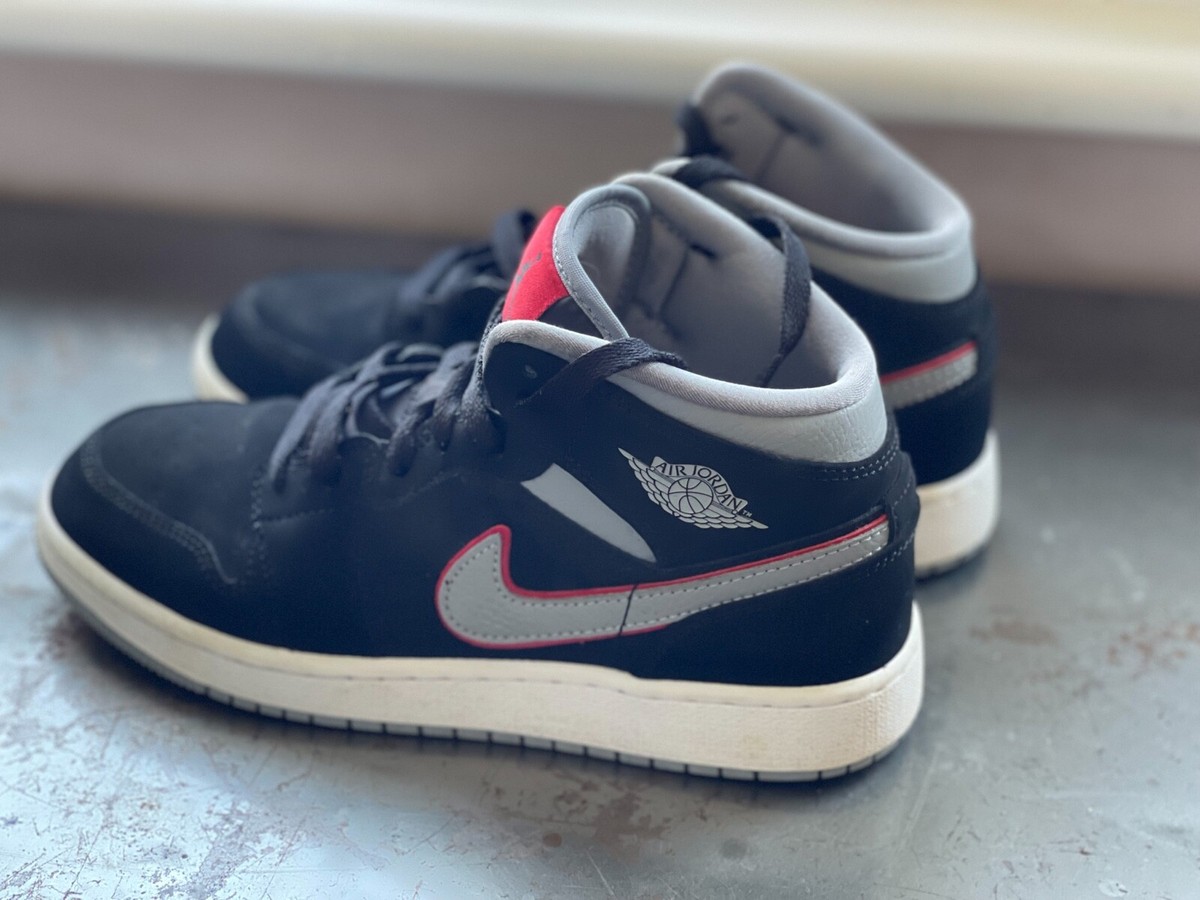 jordan 1 mid particle grey gym red