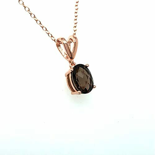 Alternate view of Levian 925 Sterling Silver Rose Gold Plated Smoky Quartz Cts Pendant Necklace