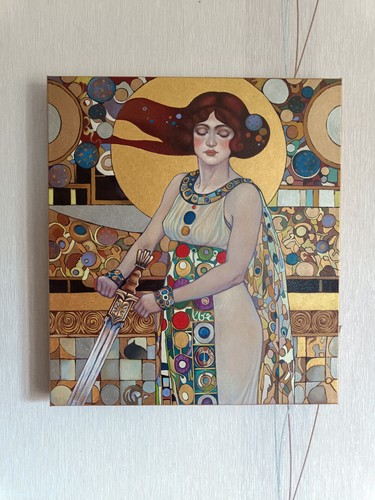 paintings on canvas, handmade, golden style Gustav Klimt, oil painting, original - Picture 8 of 11