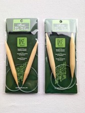 2 Set Clover Takumi Bamboo Premium Circular Knitting Needles 24in No 17 No 19 NE