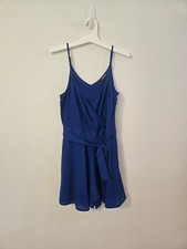 Express Blue Spaghetti Strap Mini Dress Waist Tie Size 0