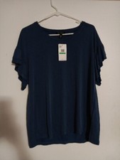 Jessica Simpson Womens Ruffle Sleeve Short Sleeve SIZE Large
