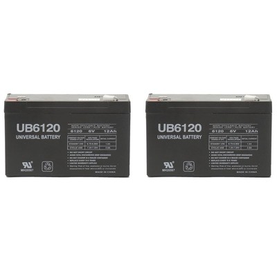 UPG 6V 12Ah F2 Replacement Battery for Lawn Mover - 2 Pack