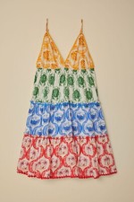 NEW, Farm Rio summer mix mini dress size L #EP162