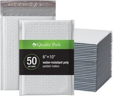 Bubble Mailers, 6 x 10 Inch, White Poly Mailers, Padded Envelopes, Shipping.