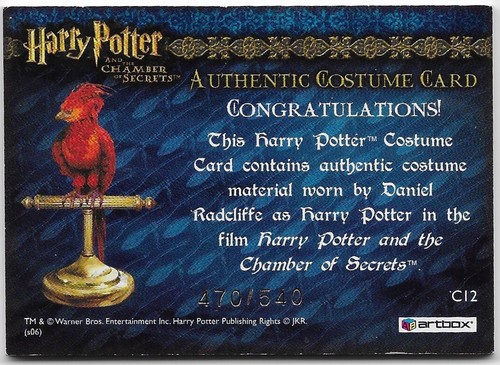 Harry Potter Chamber of Secrets Costume, Prop, or Card Set -- Choose from List - Picture 27 of 55