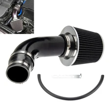 Black 3" Cold Air Intake Filter Induction Kit Pipe Power Flow Hose System US New