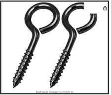 Eye Hooks 5 Inch Heavy Duty Eye Hooks For Hanging Large Black Eye Bolts Screw In