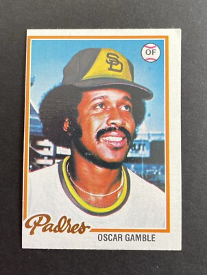 1978 Topps  #390 OSCAR GAMBLE San Diego Padres NICE CARD !!!
