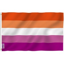 Anley Fly Breeze 3x5 Ft Sunset Lesbian Pride Flag - LGBT Les Sunset Pride Flags
