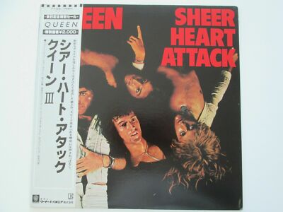 QUEEN 1981 SHEER HEART ATTACK LP JAPAN PRESSING WITH OBI REF P-6552E refv2