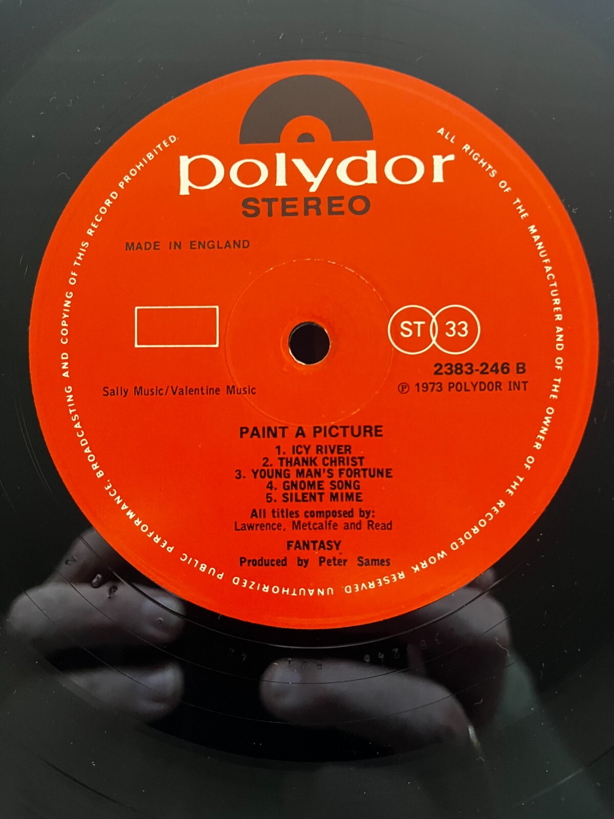 Fantasy Paint a picture, prog rock UK, orig UK 1st.Press Polydor 1973