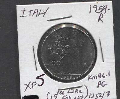 1959(R)- Italy-XF/ 100 Lire