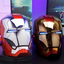AUTOKING 2.0 Iron Man MK5 Helmet English Voice Control Mask Eye Ear LED Light