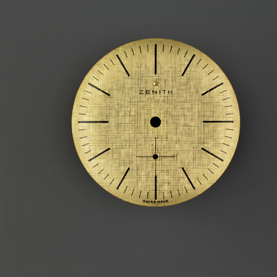 ZENITH Swiss Vintage Dial Zifferblatt Stellina Gold second 30,4mm Linen