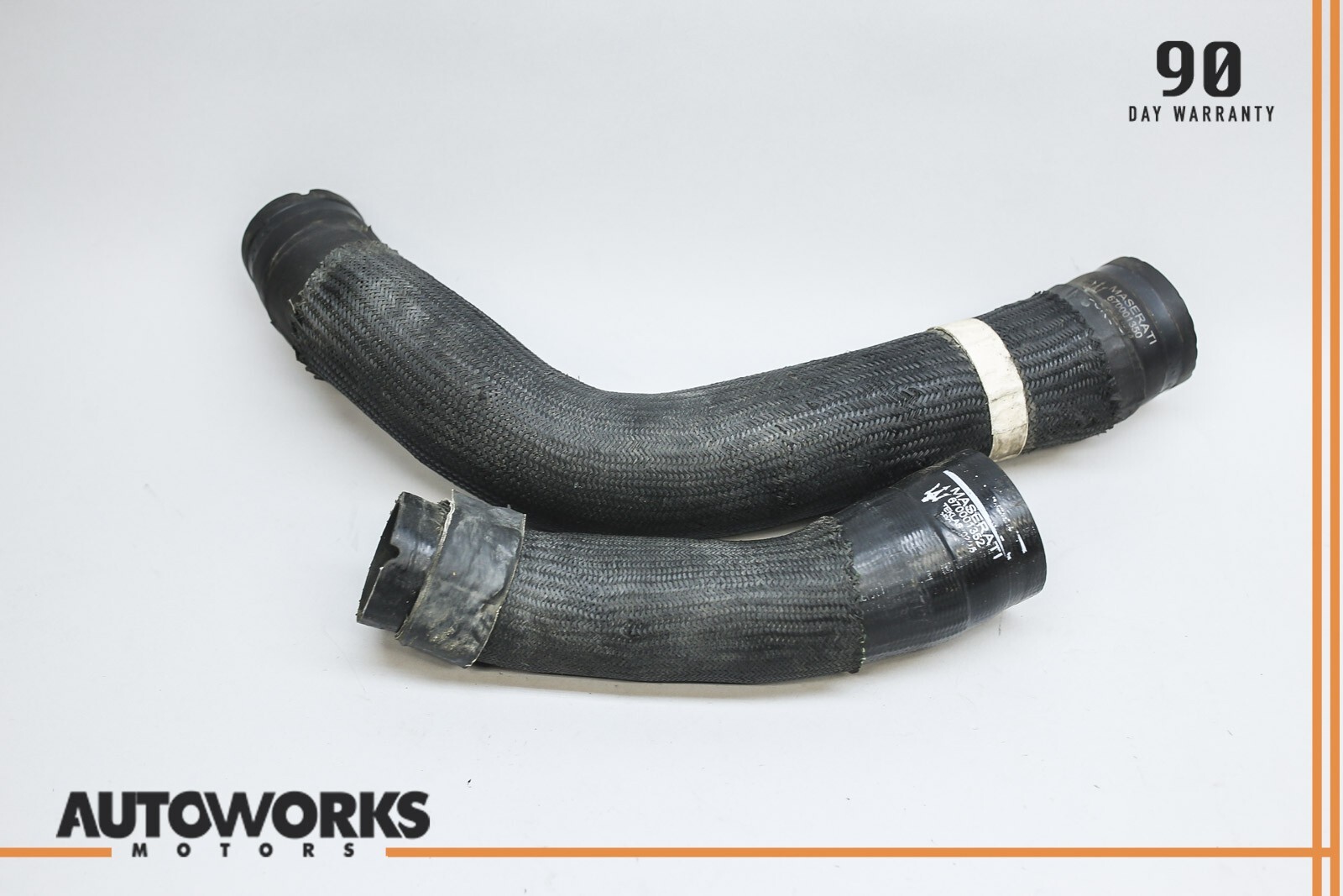 14-20 Maserati Ghibli M157 3.0L Left Engine Air Intake Intercooler Hose Set OEM