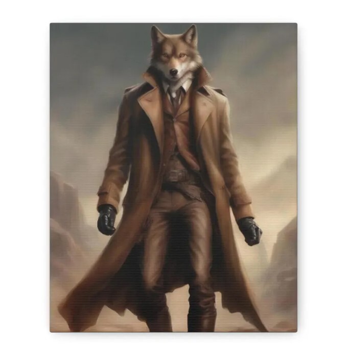 Fantasy Home Decor Wall Art - Investigator Wolf-image