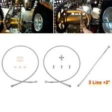 Front Brake Line Kit 3 Line +2" forYamaha Banshee 350 1987-2015 Steel Braided