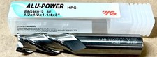 YG ALU-POWER HPC 1/2 x 1/2 x 1-1/4 x 3 Uncoated Square Carbide End Mill, 3 Flute