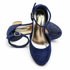 ELSA & ANNA® Qualität Mädchen Prinzessin Schneekönigin mit Keilabsatz Partyschuhe Sandale BLU2101