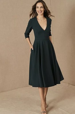 emerald green occasion dress