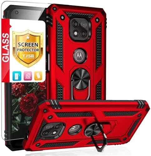 Compatible with Motorola Moto G Power 2021 Case, with Tempered Glass Screen Prot