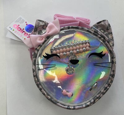 Claire's Club Kitty Cat Purse Jewelry Set.New 33874-9