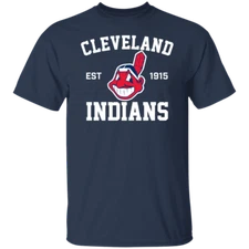 Cleveland Indians Est 1915 Tee Shirt Chief Wahoo Gift Men Navy Unisex All size